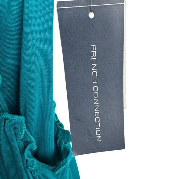 Vintage French Connection Double Layered V-Neck Stretchy Shift Dress Size 6 - Picture 10 of 11